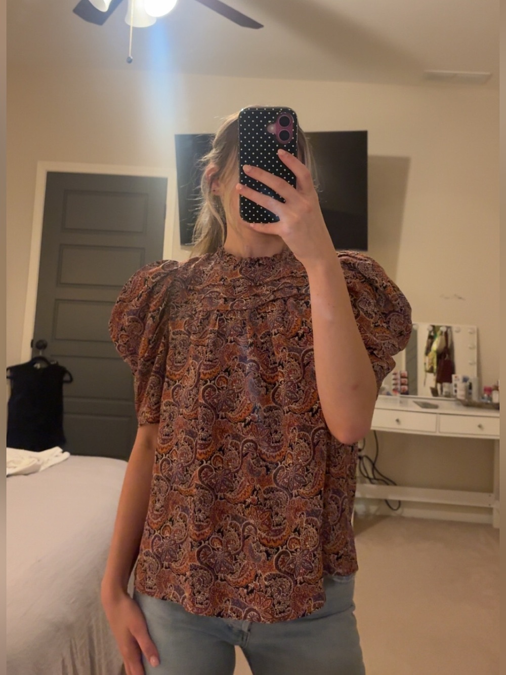 Ulla Johnson Lyah Top Paisley Print Silk Blouse Size 2 - Picture 2 of 4